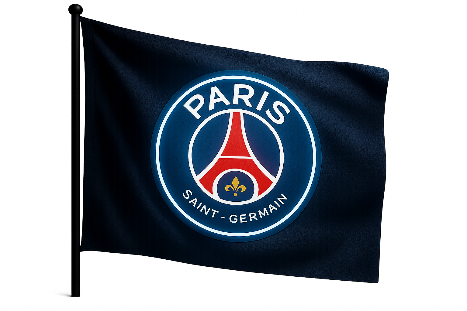 Paris Saint-Germain PSG Glowing Flag - LED Illuminated