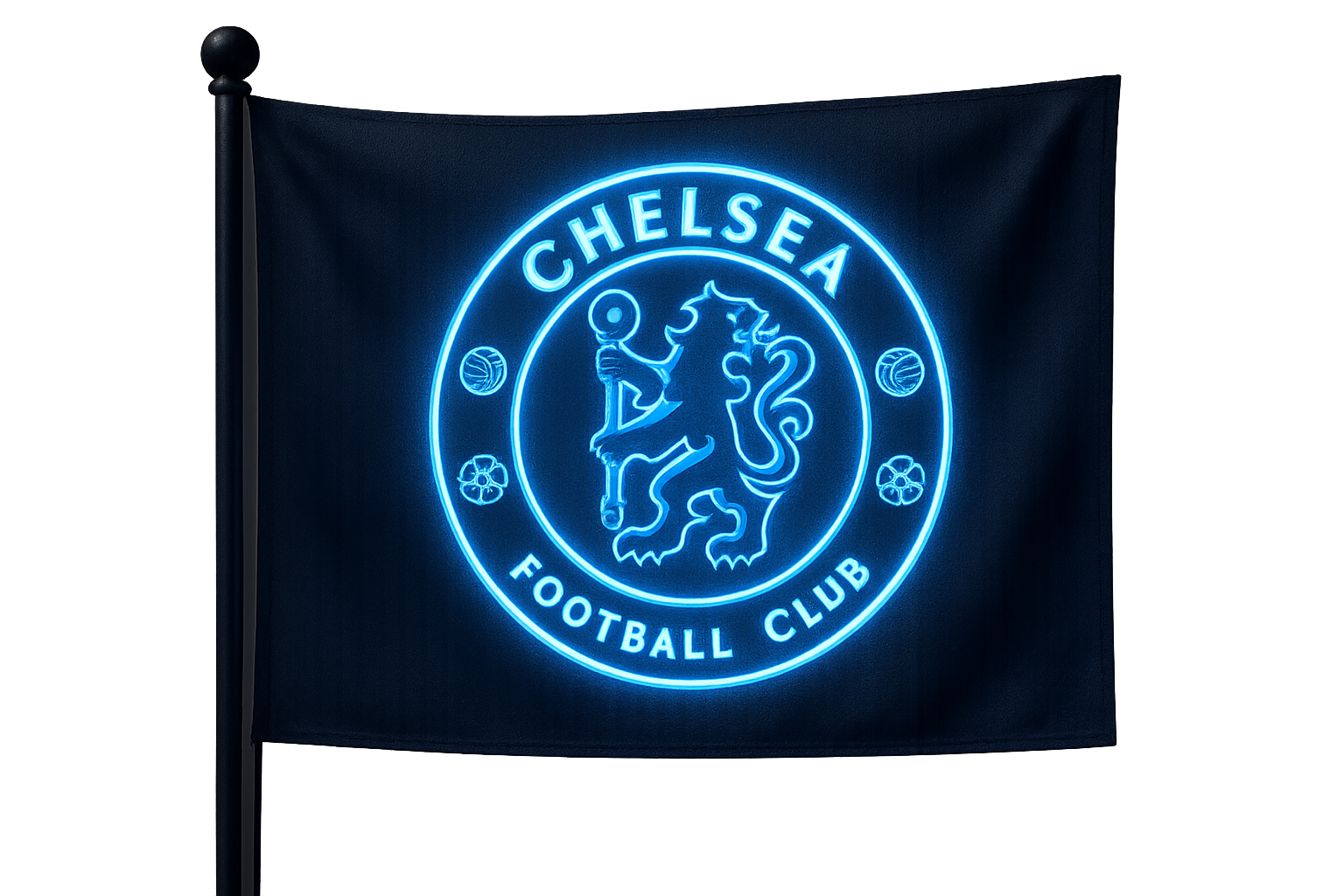 Chelsea FC Glowing Flag - LED Illuminated