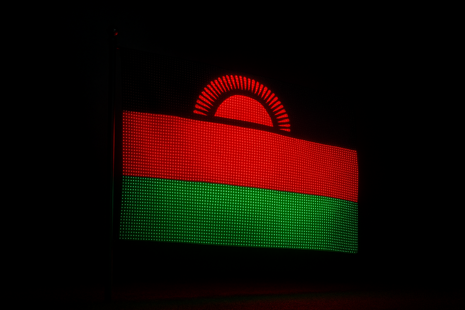 Malawi Glowing Flag - LED Illuminated