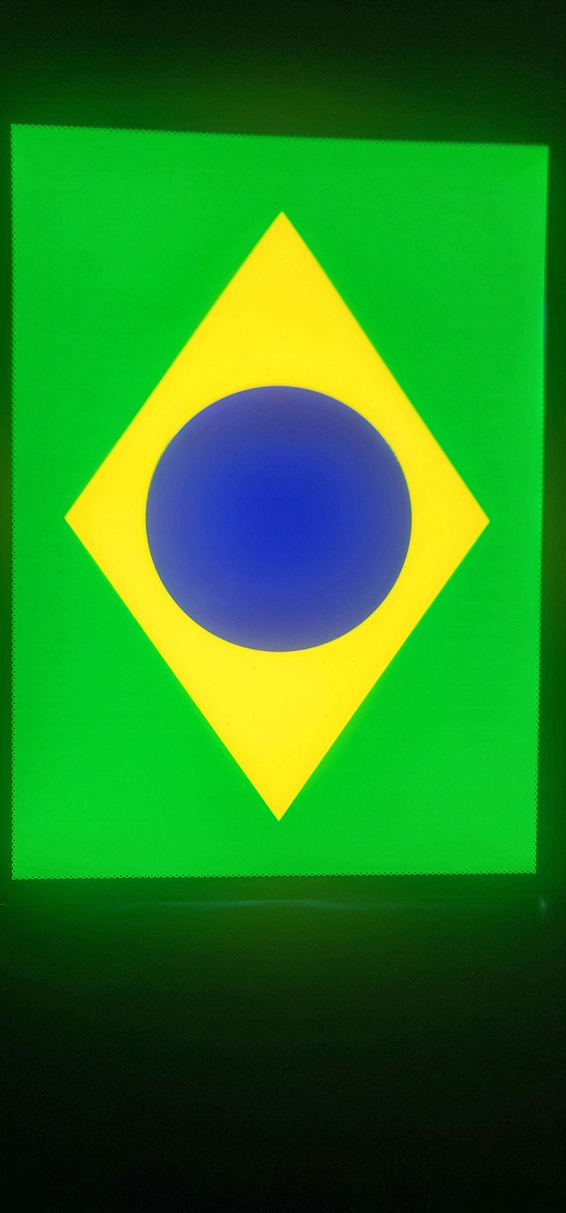 Brazil Glowing Flag - LED Illuminated