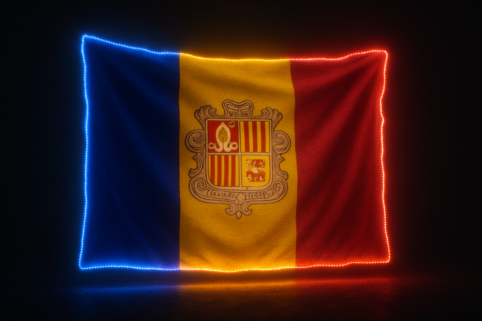 Andorra Glowing Flag