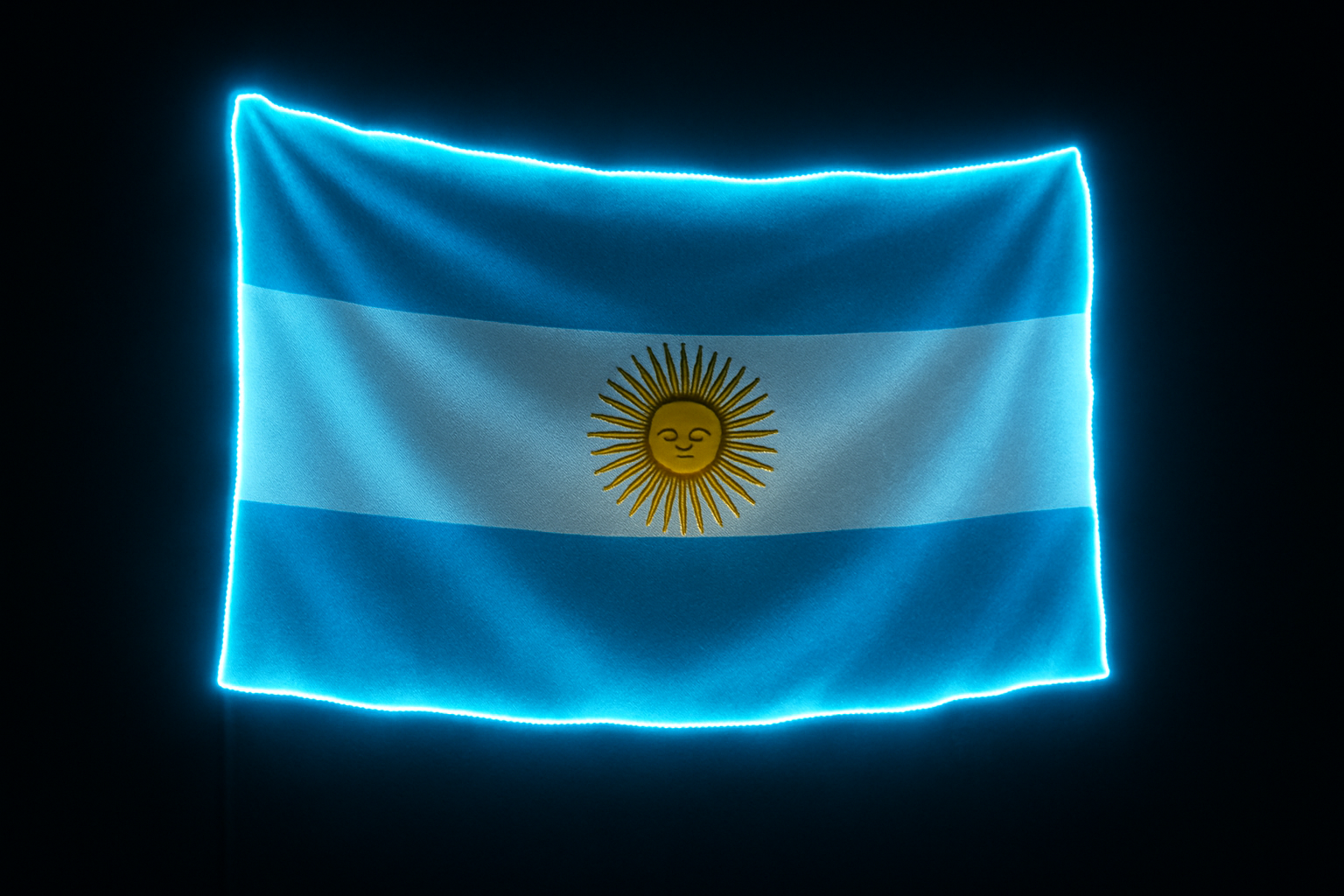 Argentina Glowing Flag