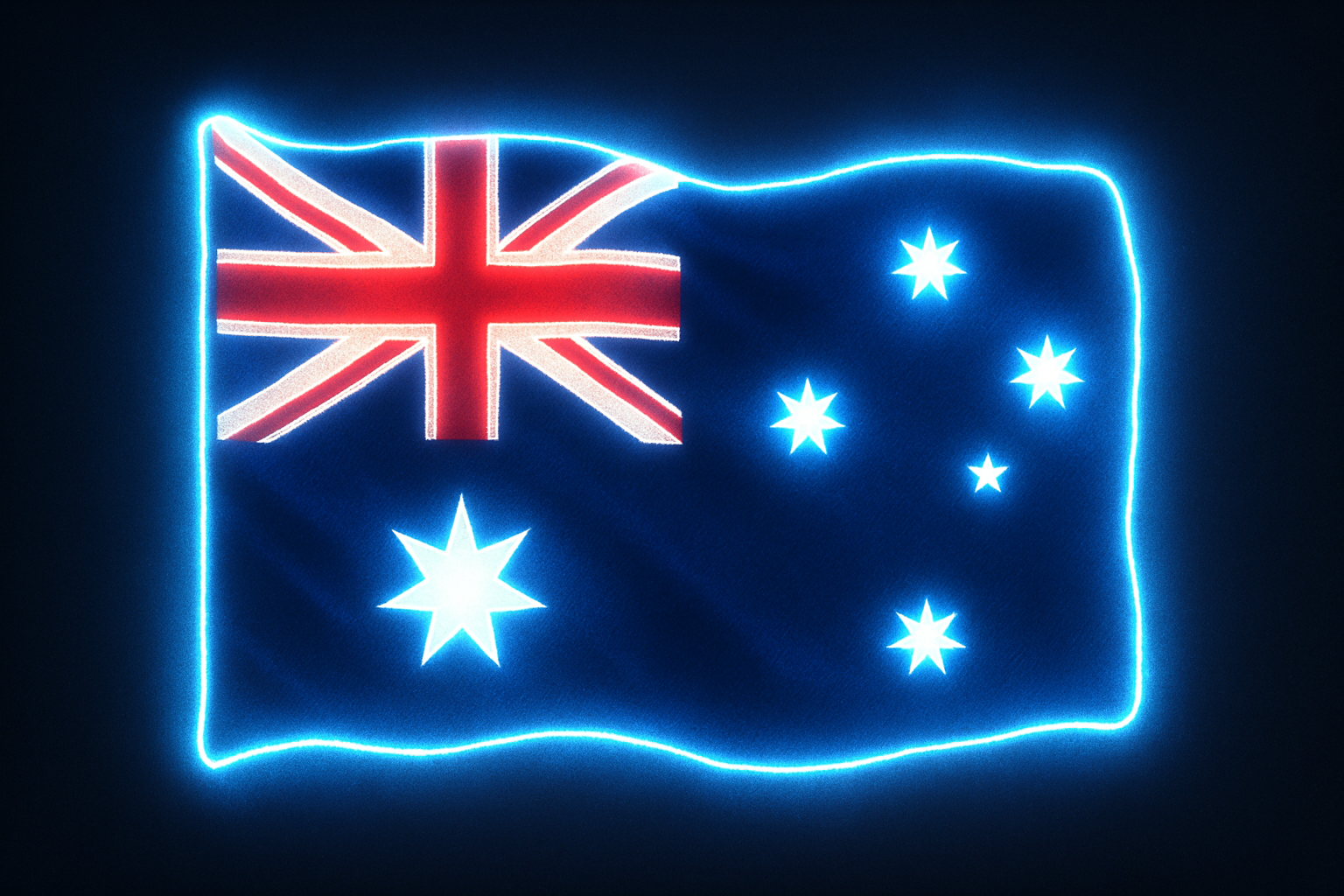 Australia Glowing Flag