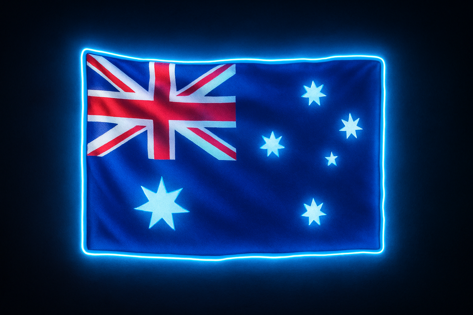 Australia Glowing Flag