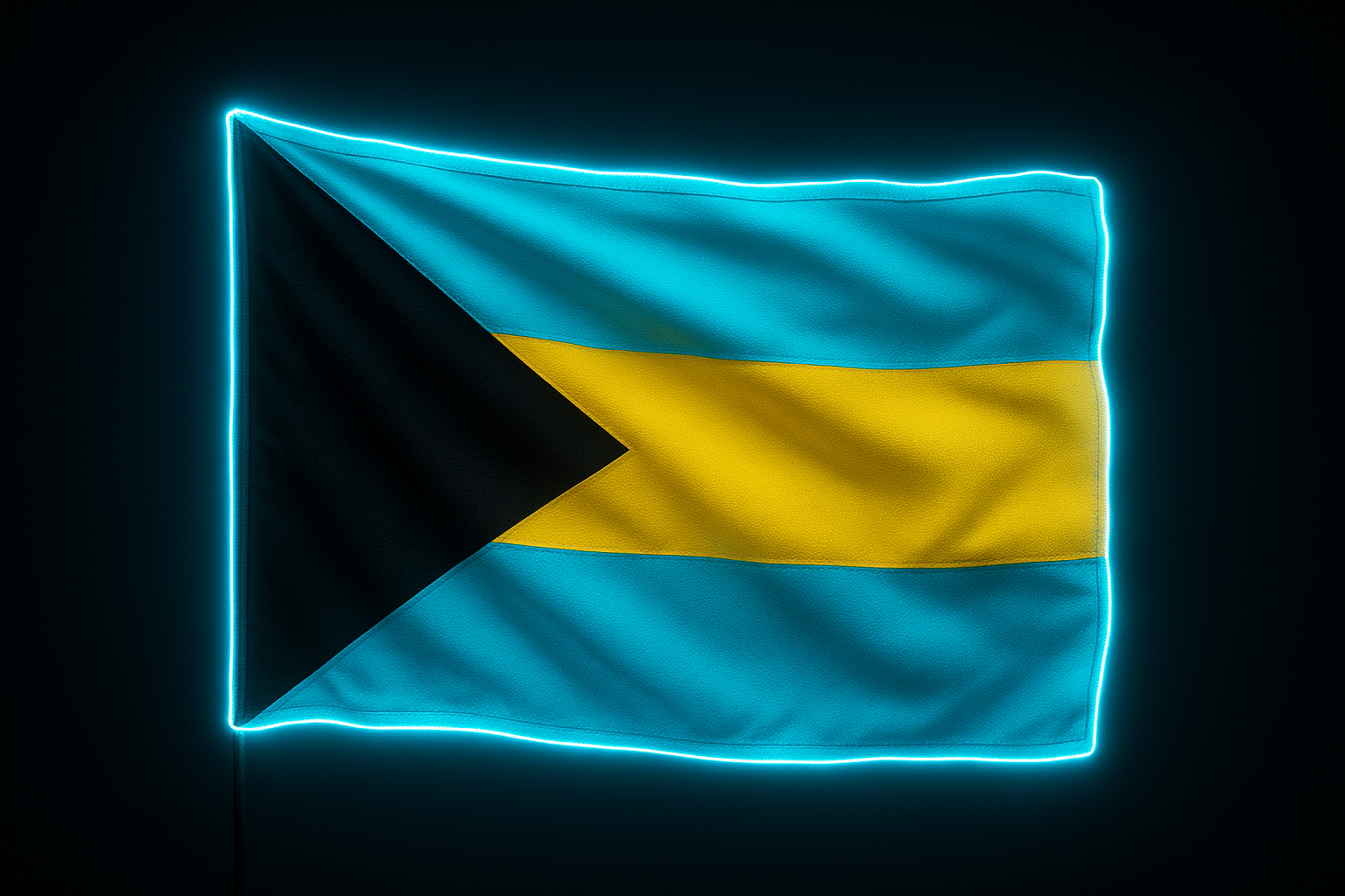 Bahamas Glowing Flag