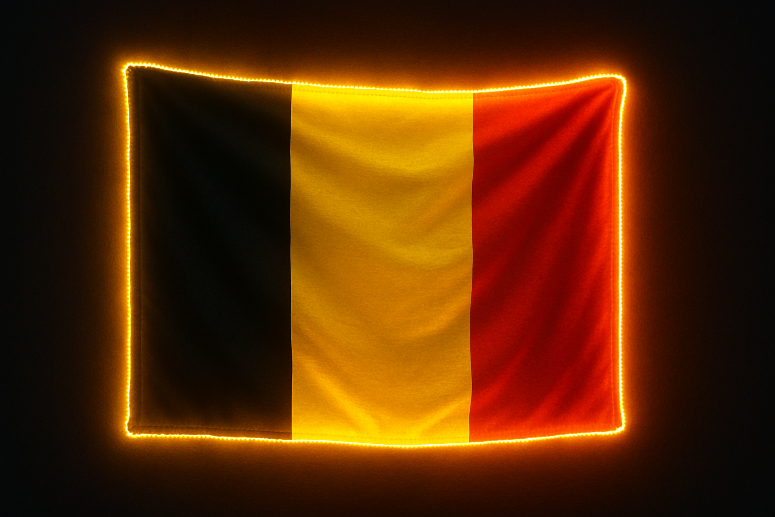 Belgium Glowing Flag
