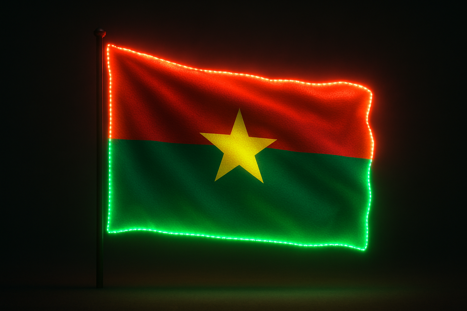 Burkina Faso Glowing Flag