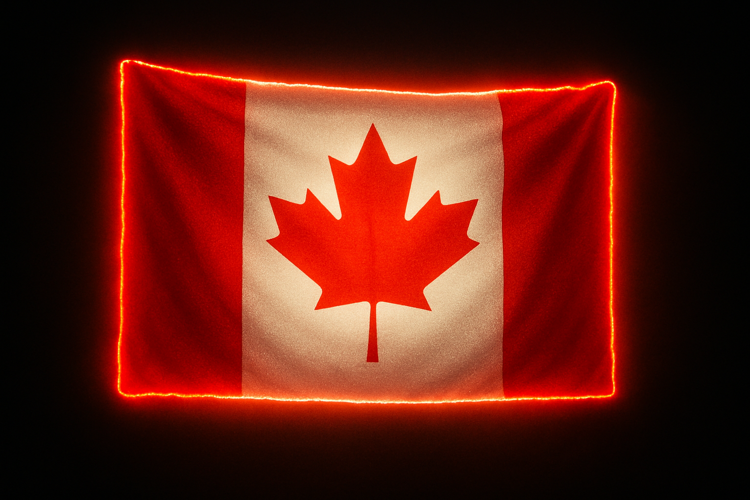 Canada Glowing Flag