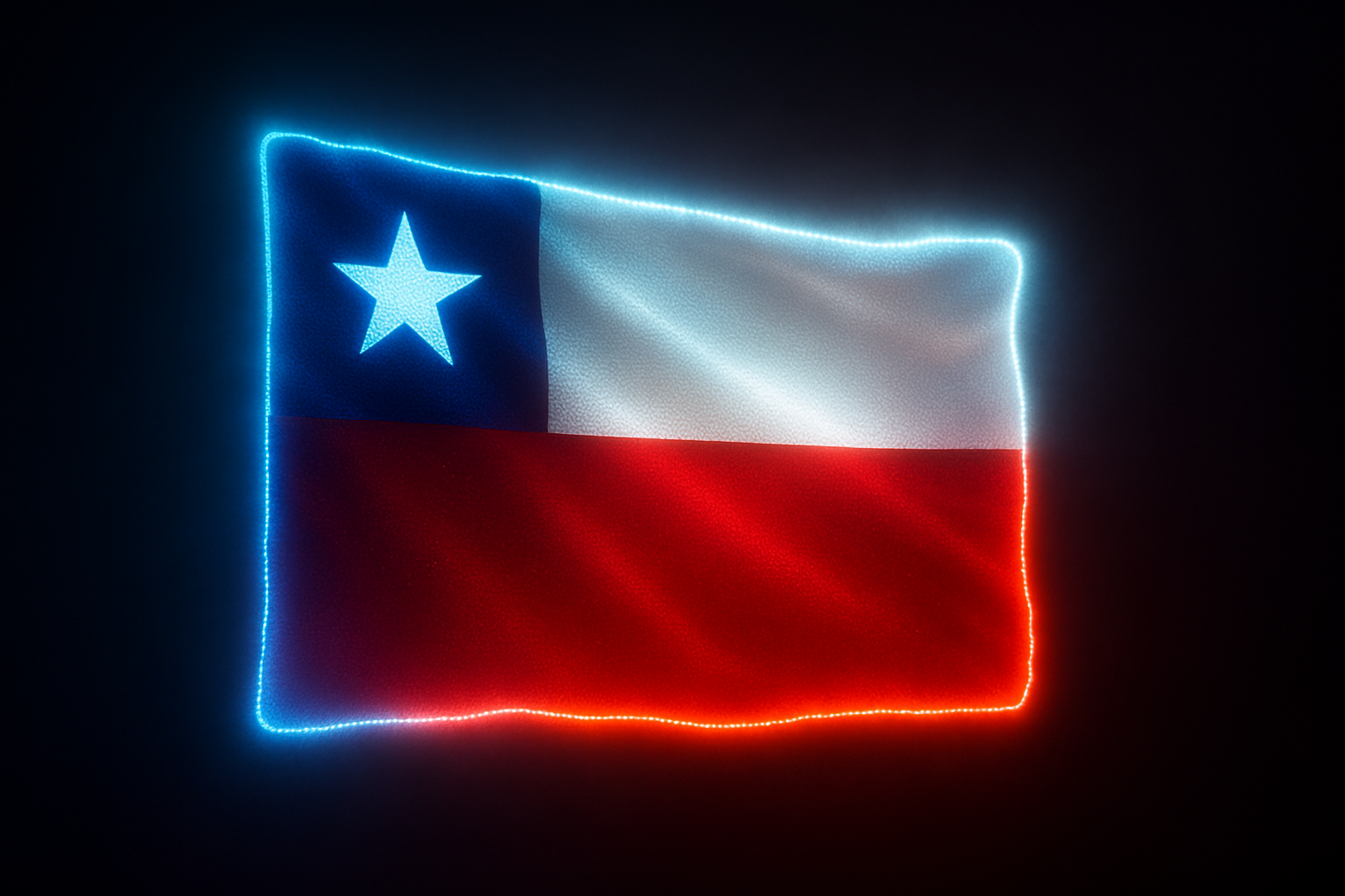 Chile Glowing Flag