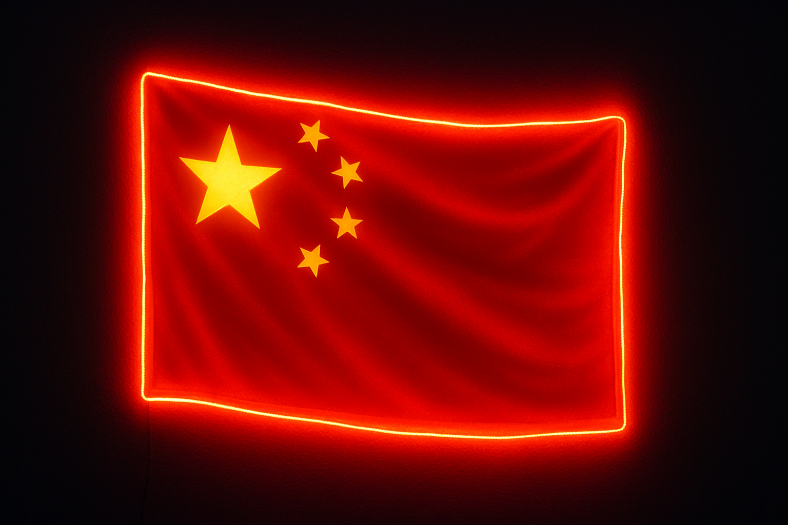 China Glowing Flag