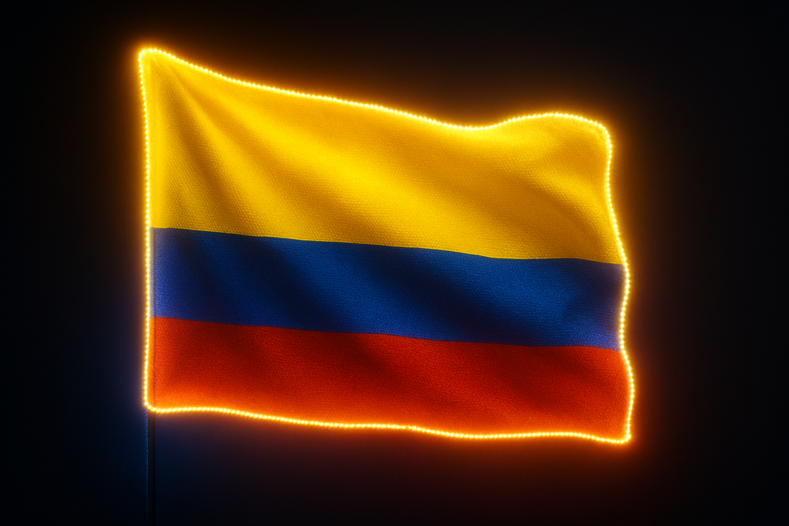 Colombia Glowing Flag