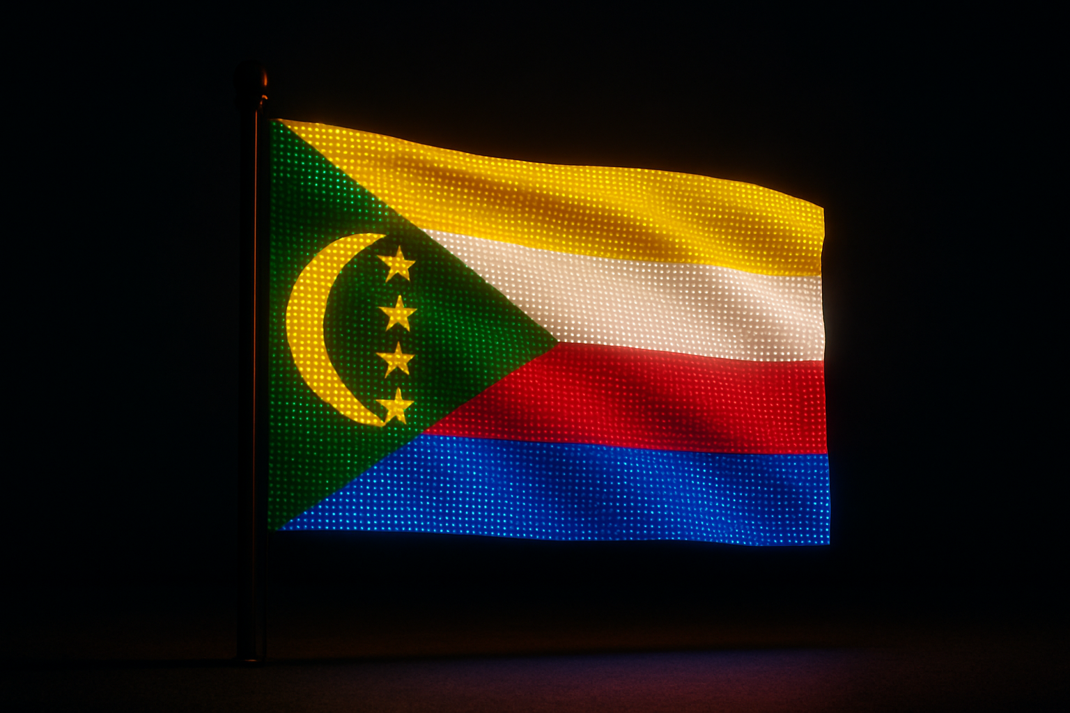 Comoros Glowing Flag