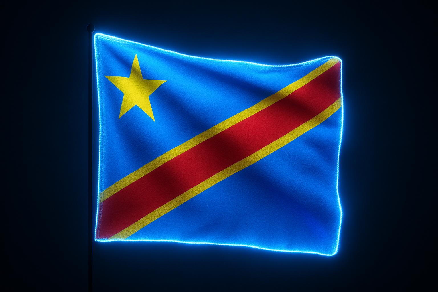 DR Congo Glowing Flag