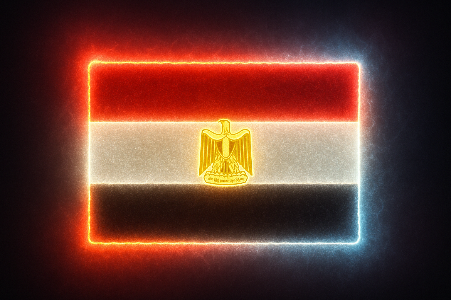 Egypt Glowing Flag