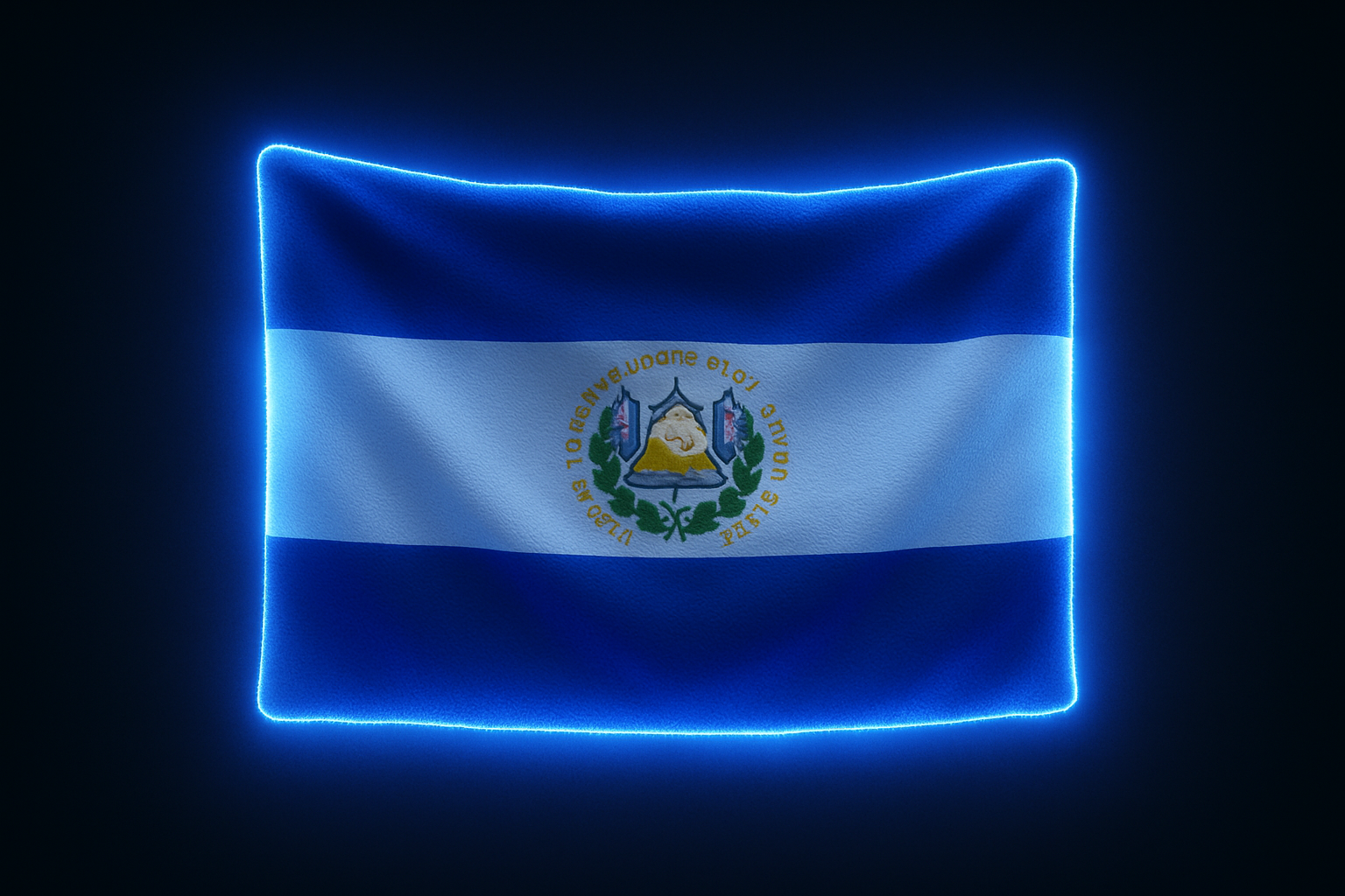 El Salvador Glowing Flag