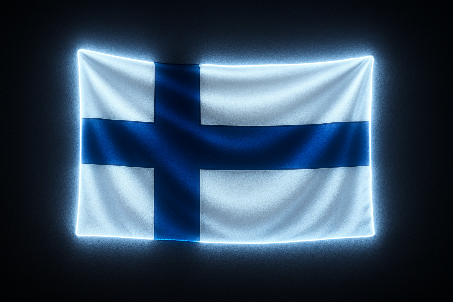 Finland Glowing Flag