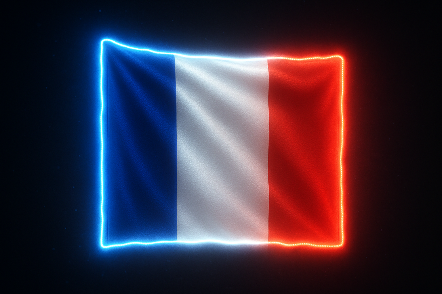 France Glowing Flag