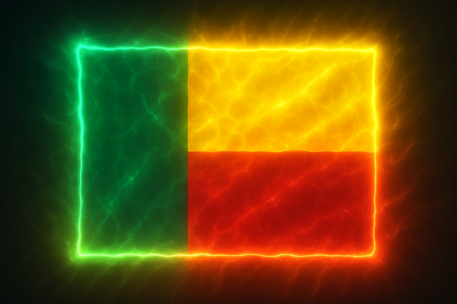 Glowing Benin Flag