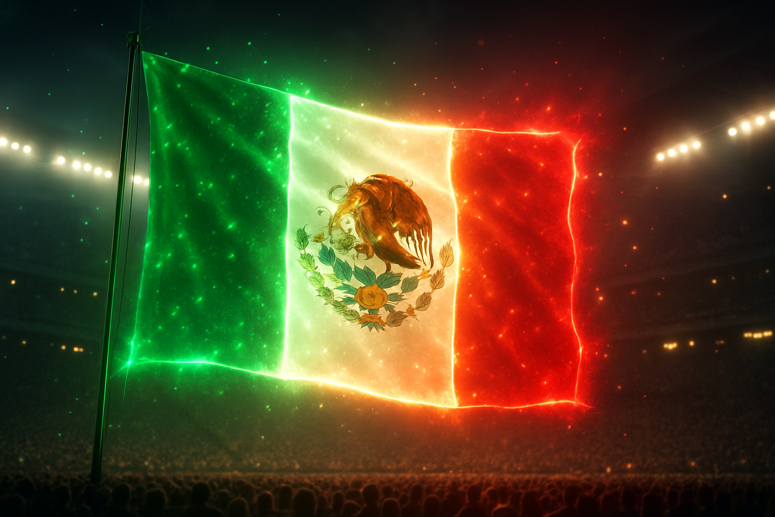 Glowing Mexican Flag - Stadium