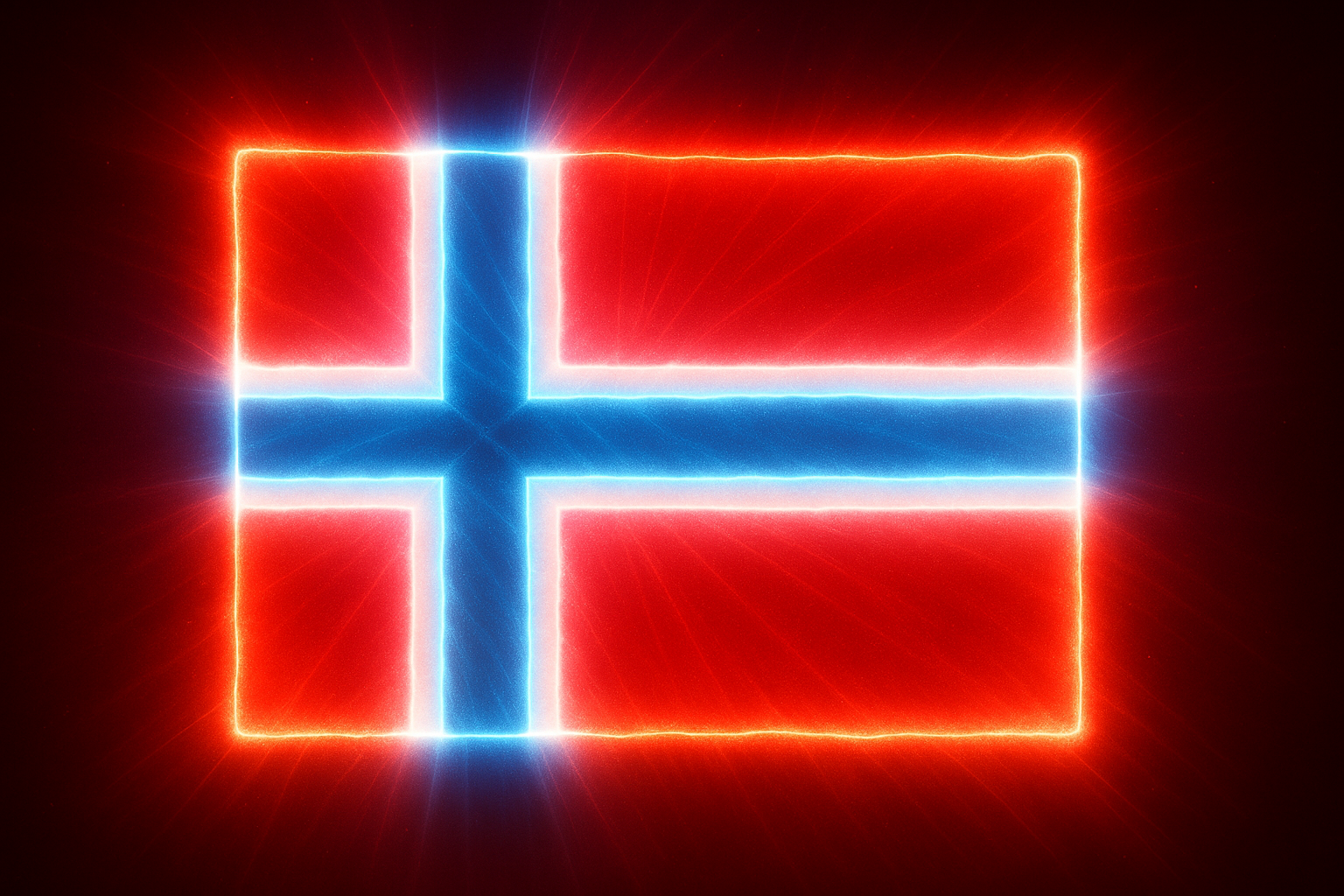 Glowing Norwegian Flag