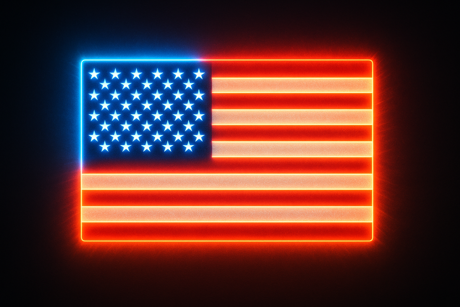Glowing USA Flag