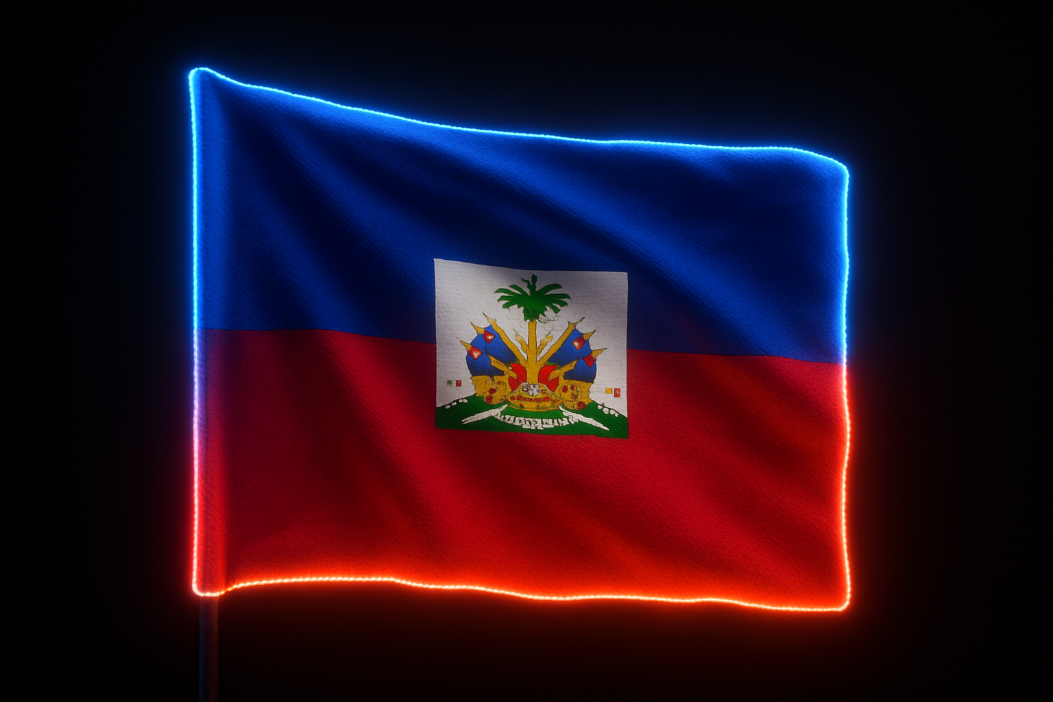 Haiti Glowing Flag
