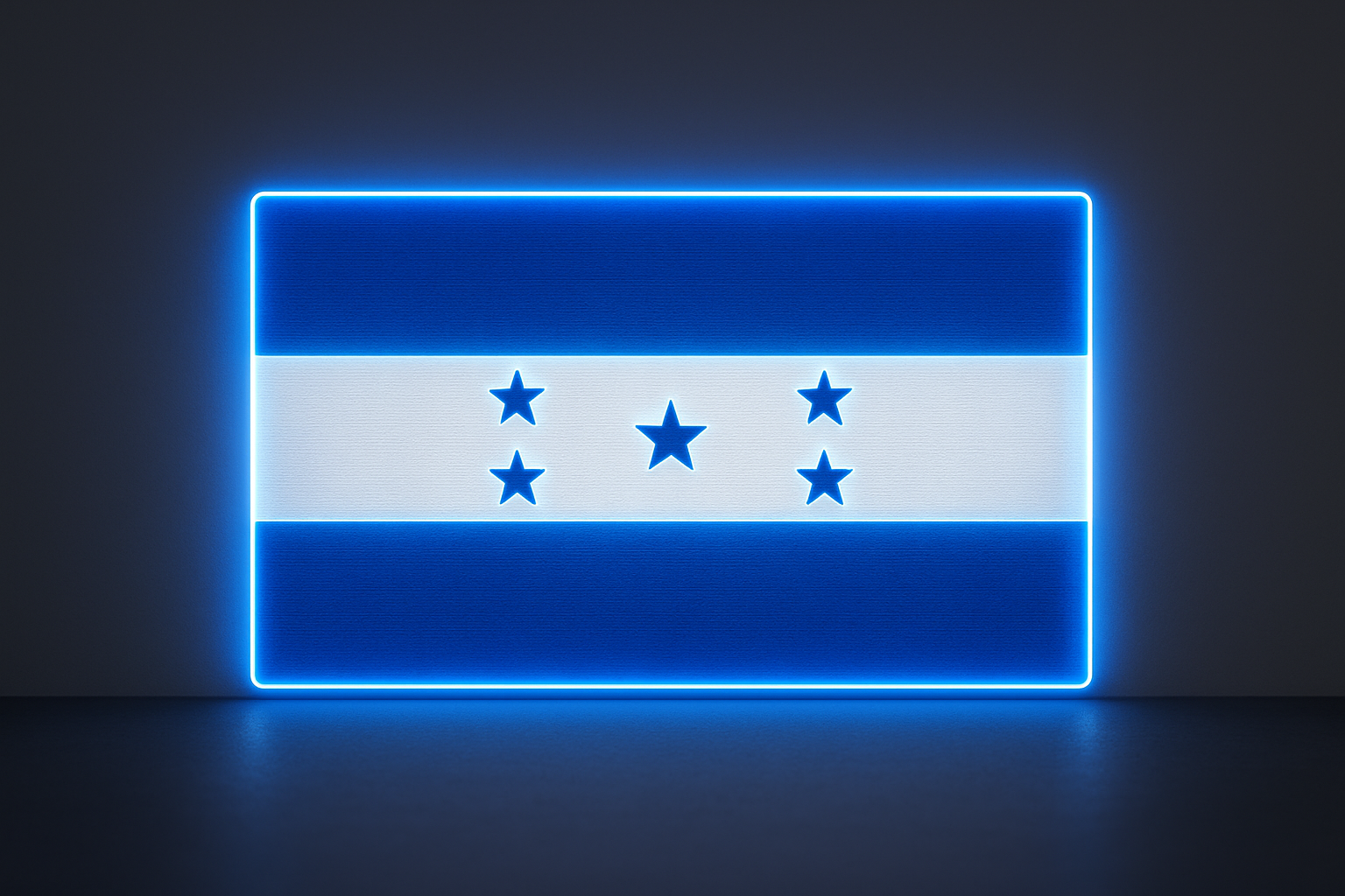 Honduras Glowing Flag - LED Illuminated