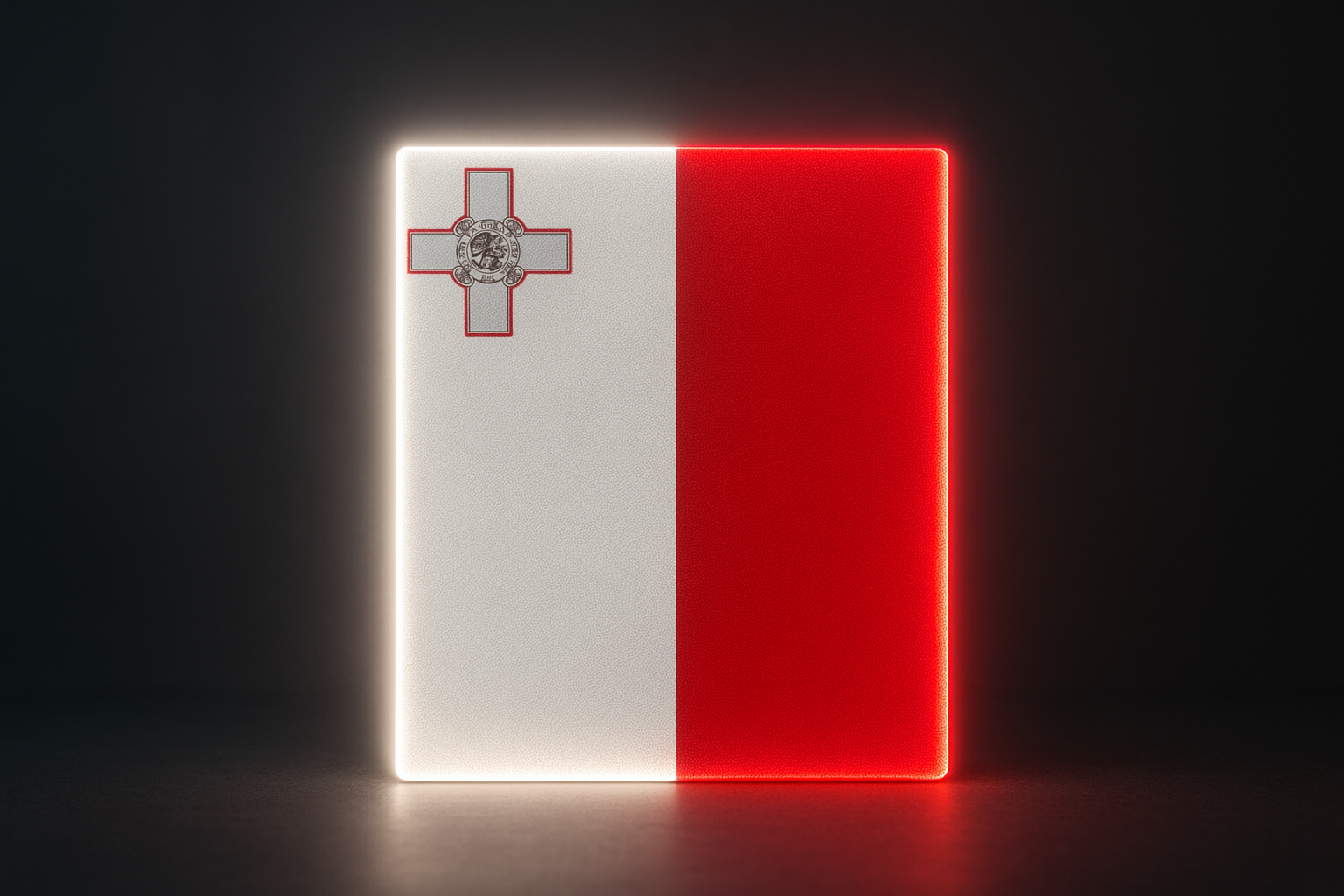 Malta Glowing Flag - LED Illuminated
