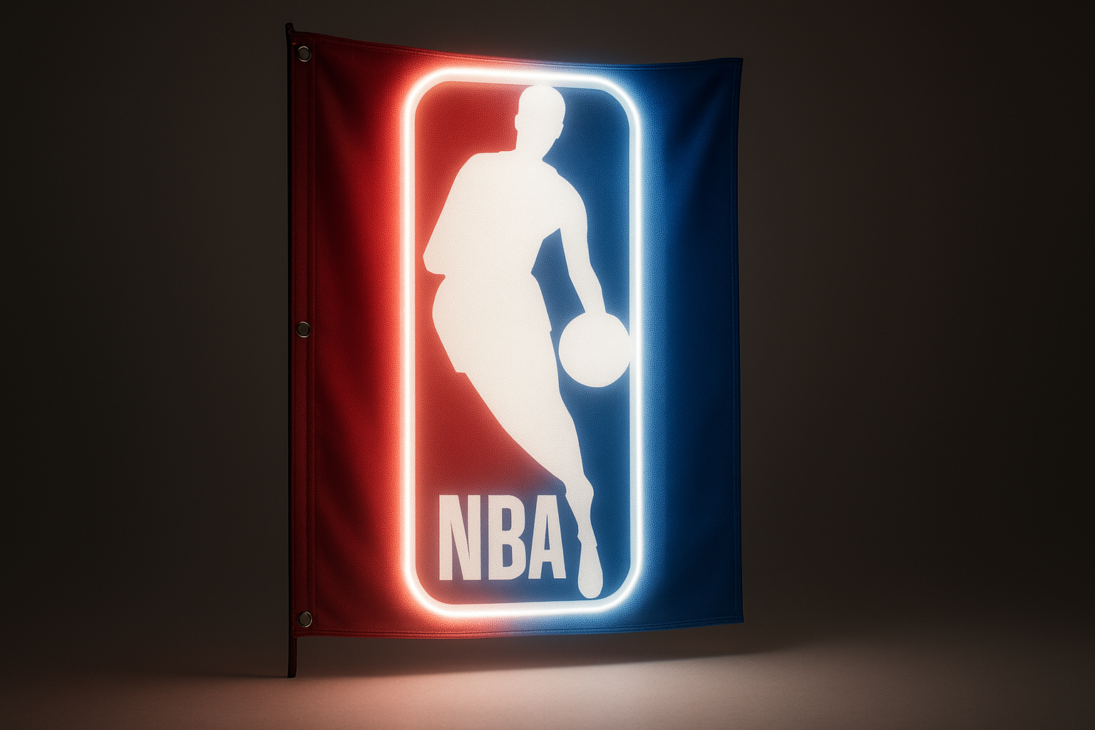 NBA Glowing Flag - LED Illuminated