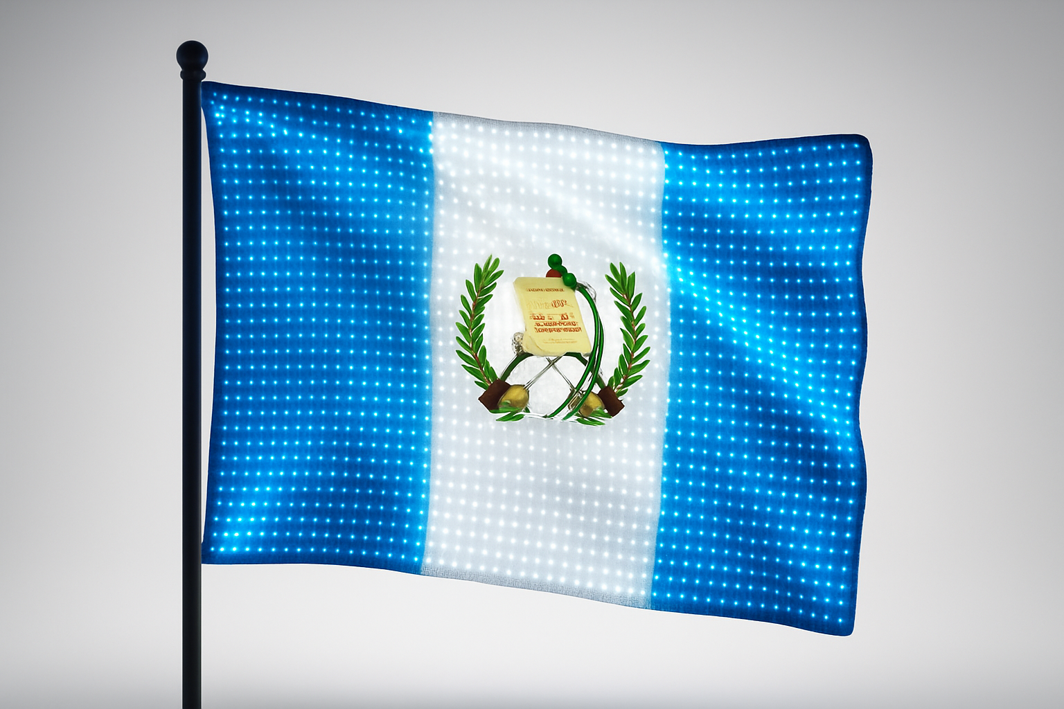 Guatemala Glowing Flag - LED Illuminated