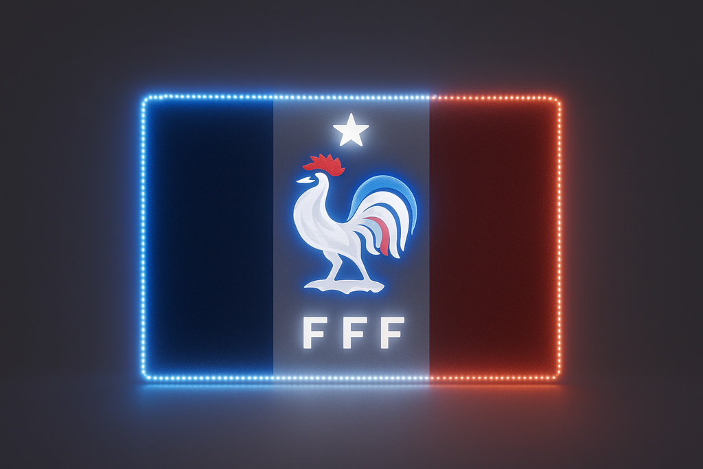 France FFF Glowing Flag - LED Illuminated