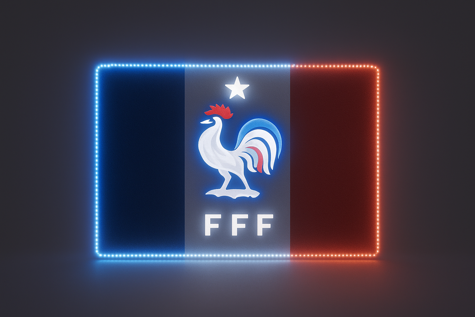 France FFF Glowing Flag - LED Illuminated
