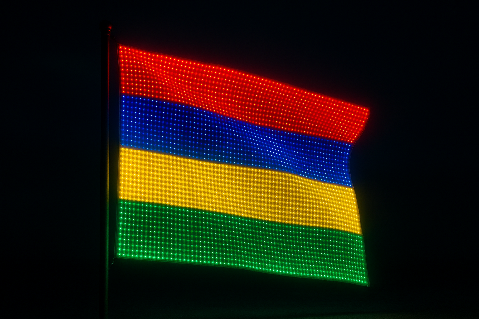 Mauritius Glowing Flag - LED Illuminated