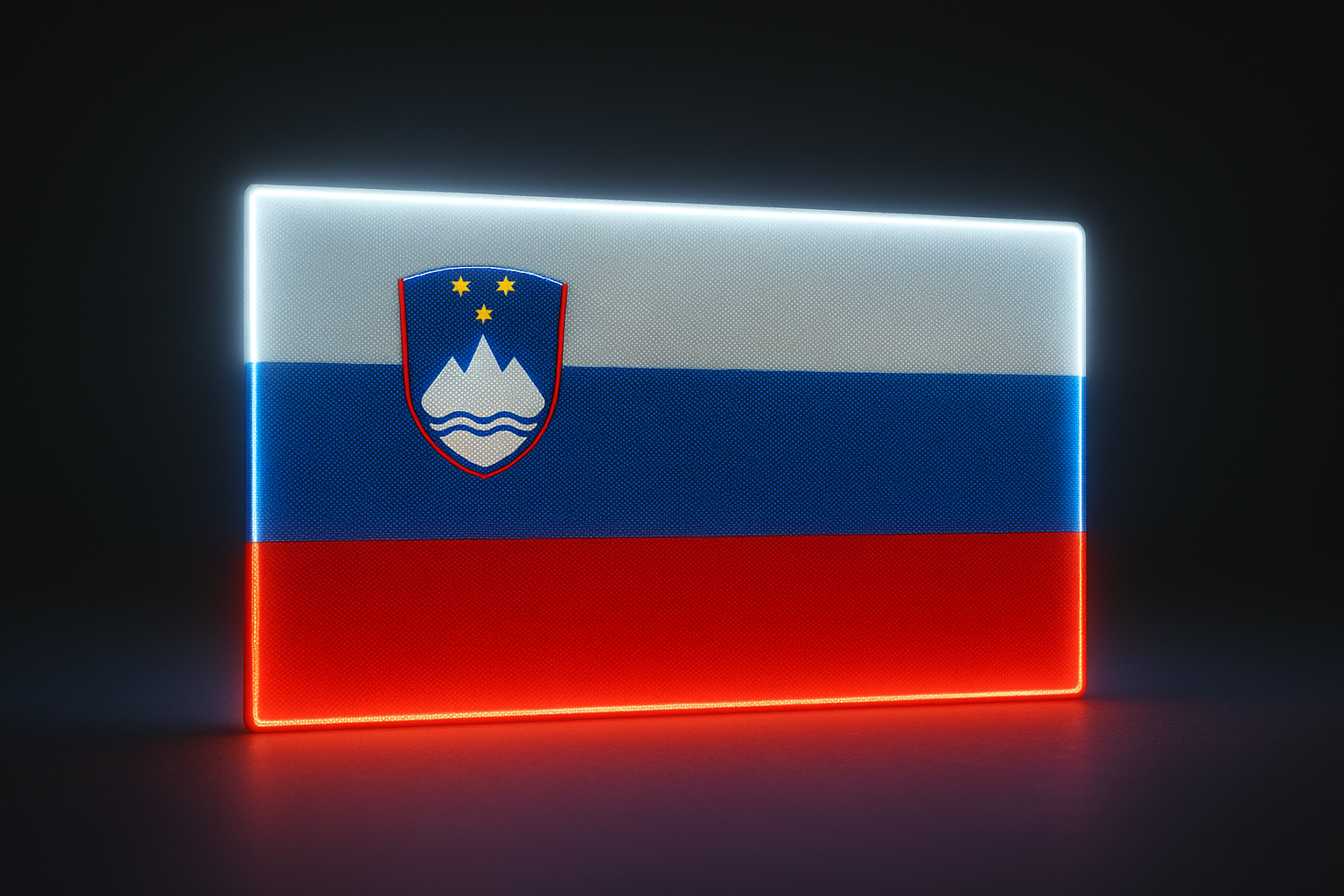 Slovenia Glowing Flag - LED Illuminated