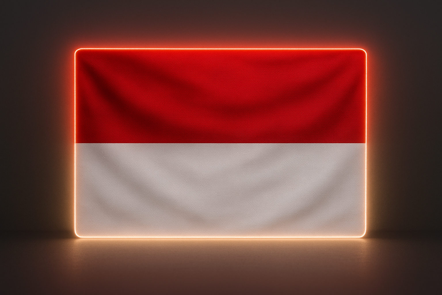 Monaco Glowing Flag - LED Illuminated