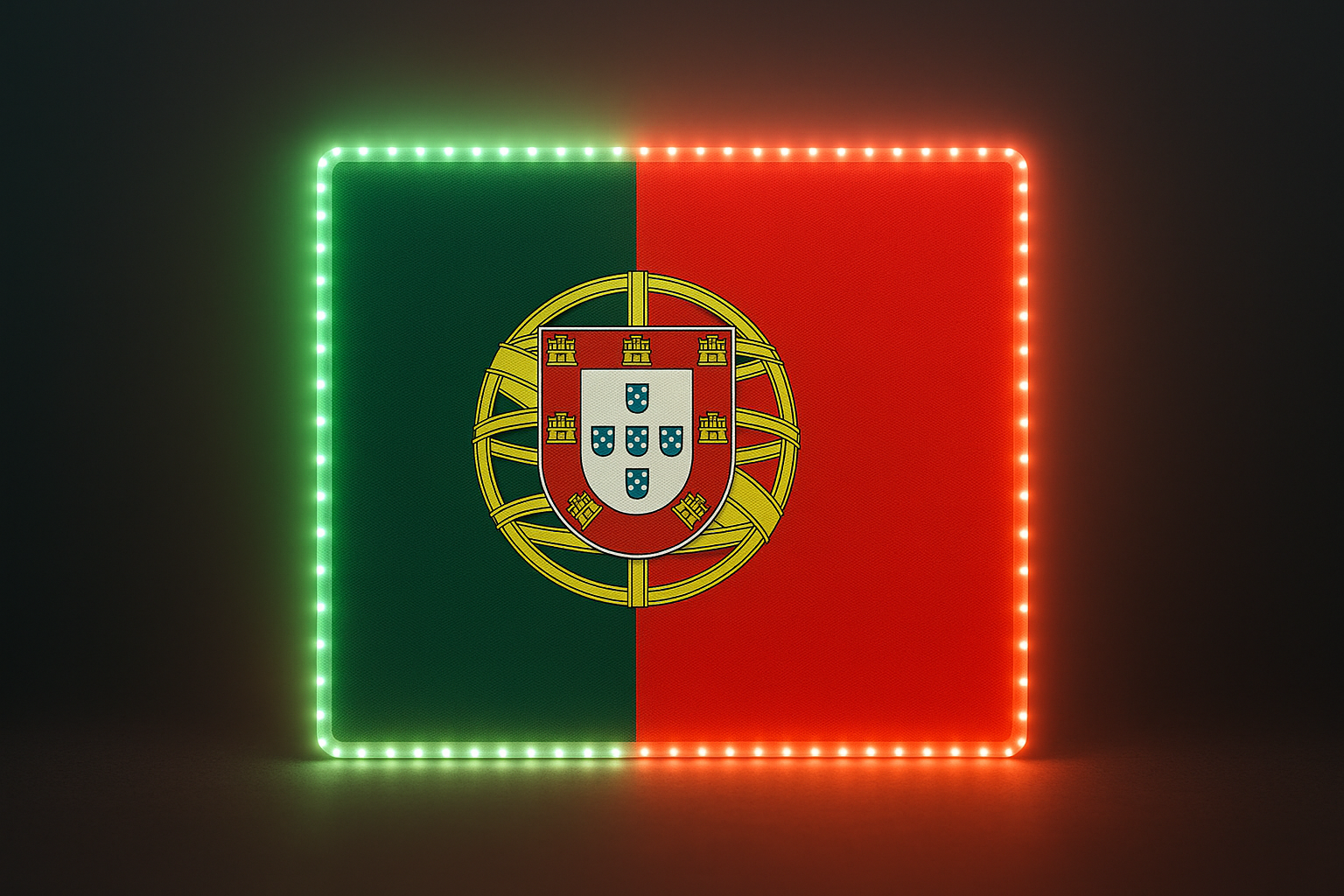 Portugal Glowing Flag - LED Illuminated