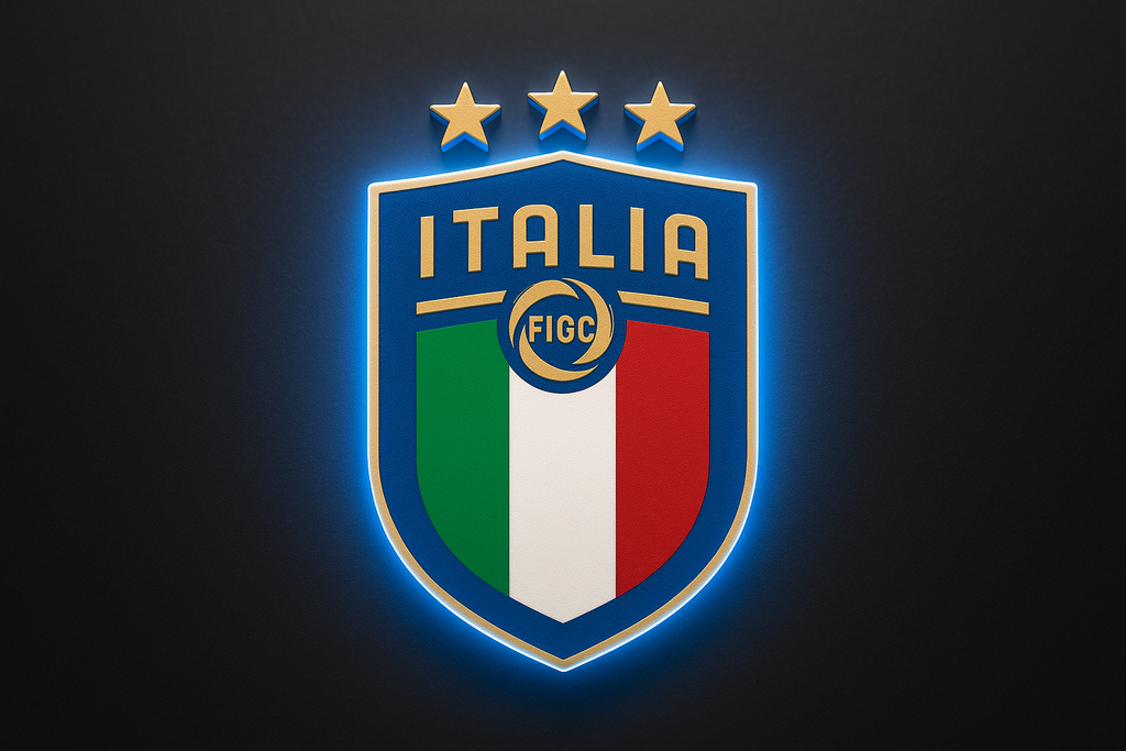 Italy FIGC Glowing Flag - LED Illuminated