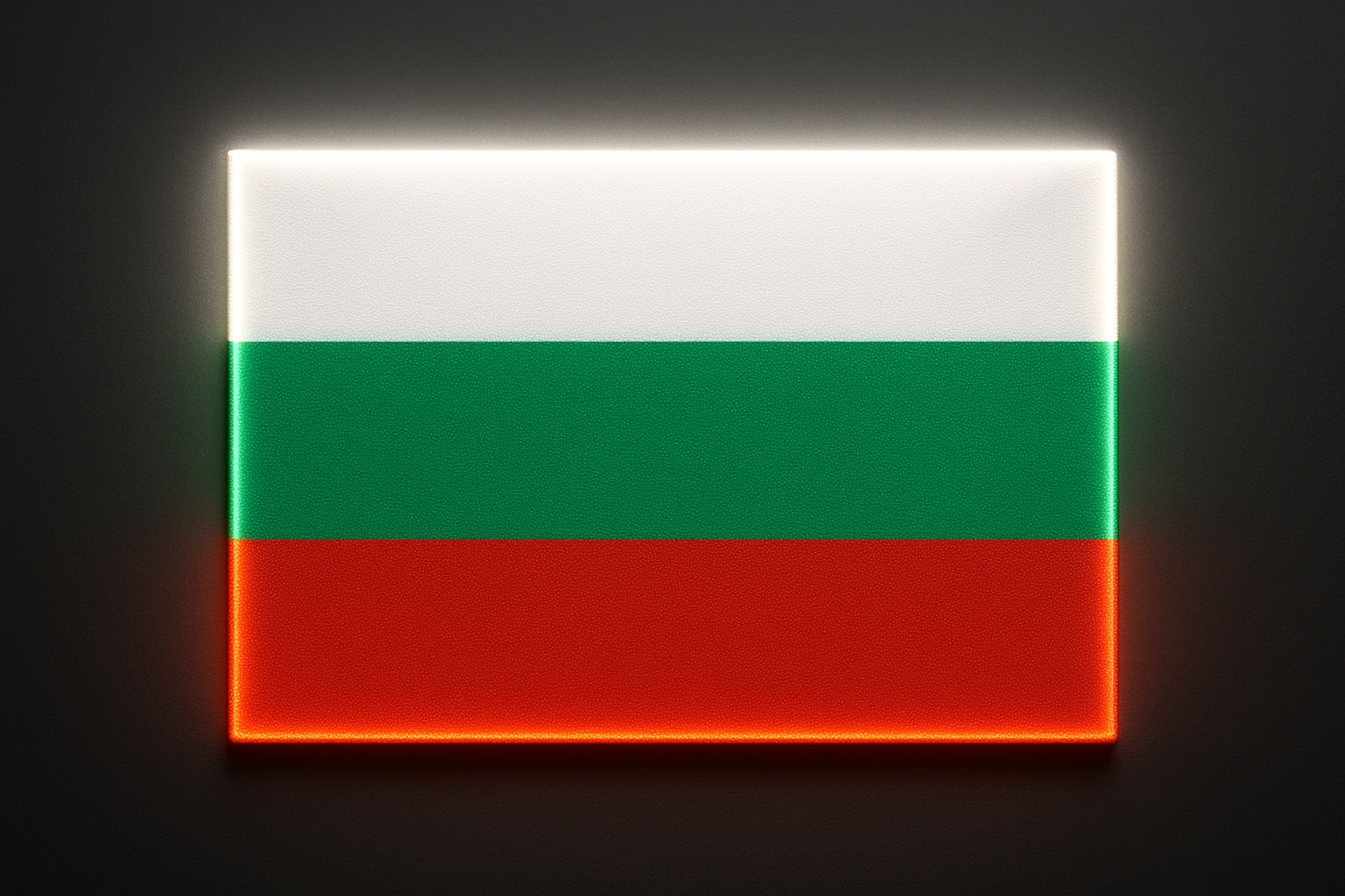 Bulgaria Glowing Flag - LED Illuminated