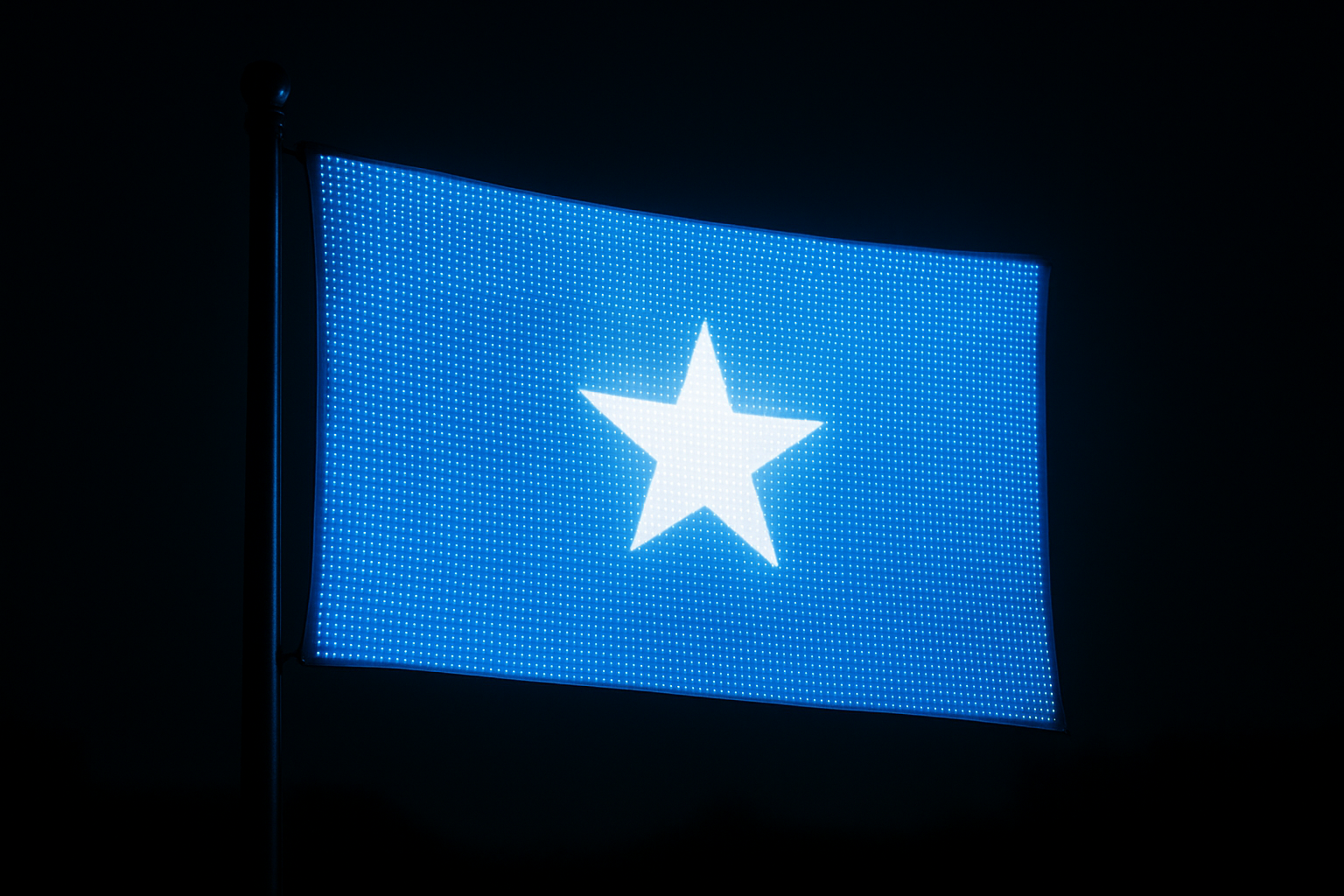 Somalia Glowing Flag - LED Illuminated