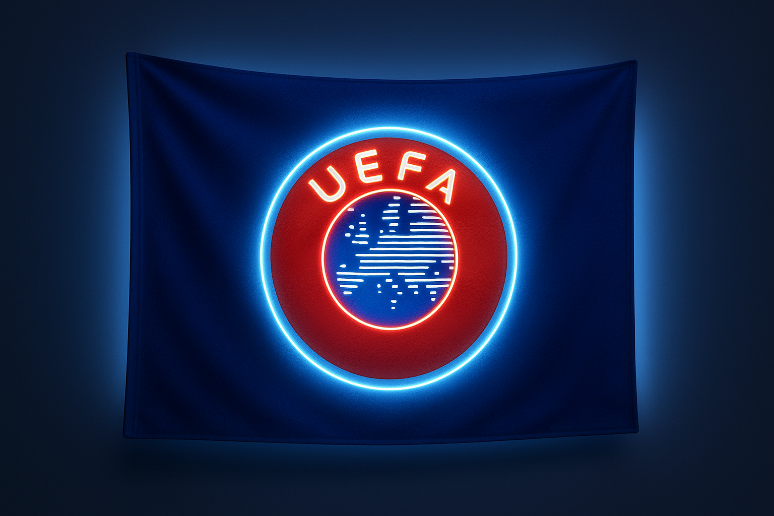 UEFA Glowing Flag - LED Illuminated
