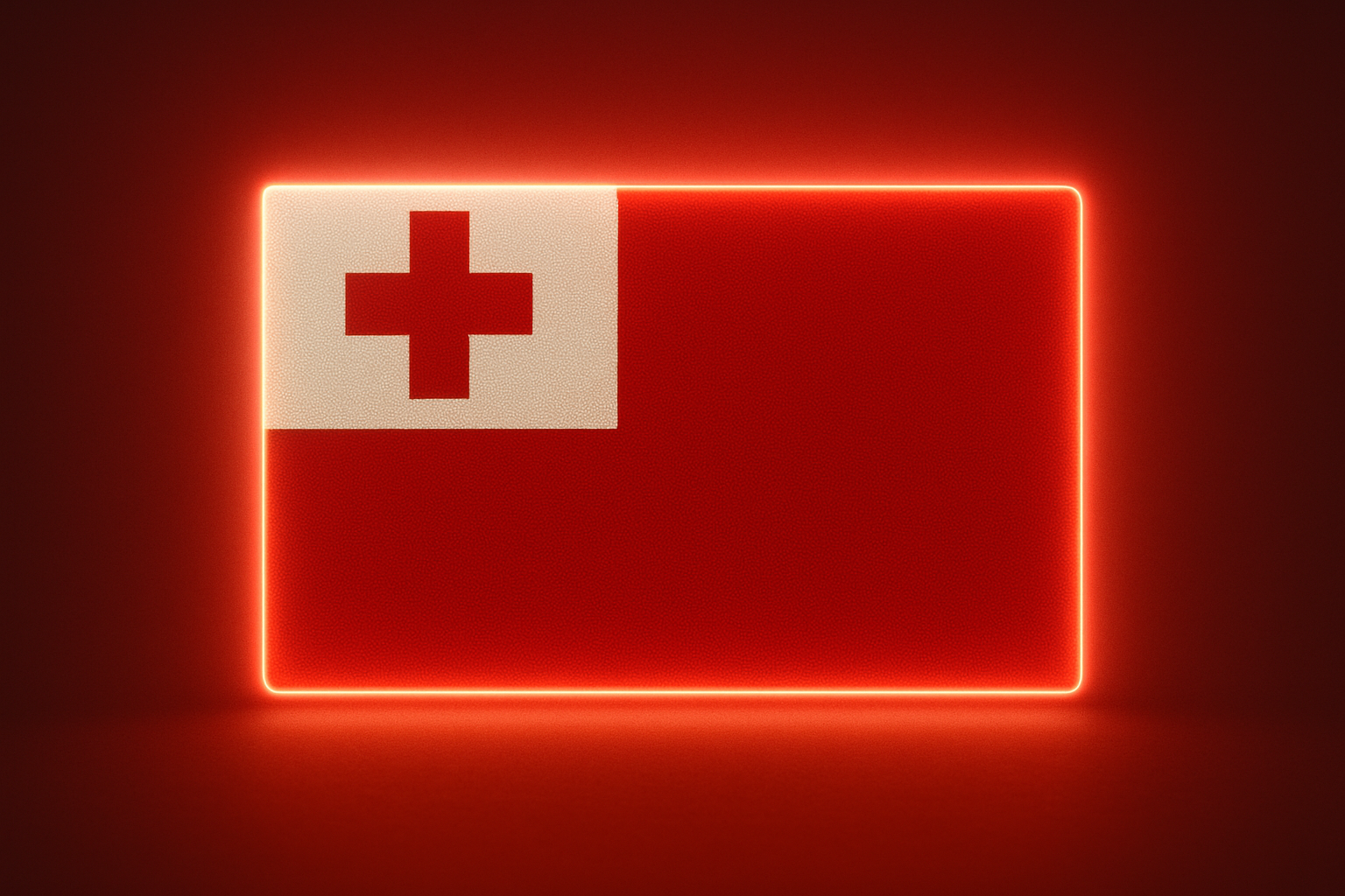 Tonga Glowing Flag - LED Illuminated