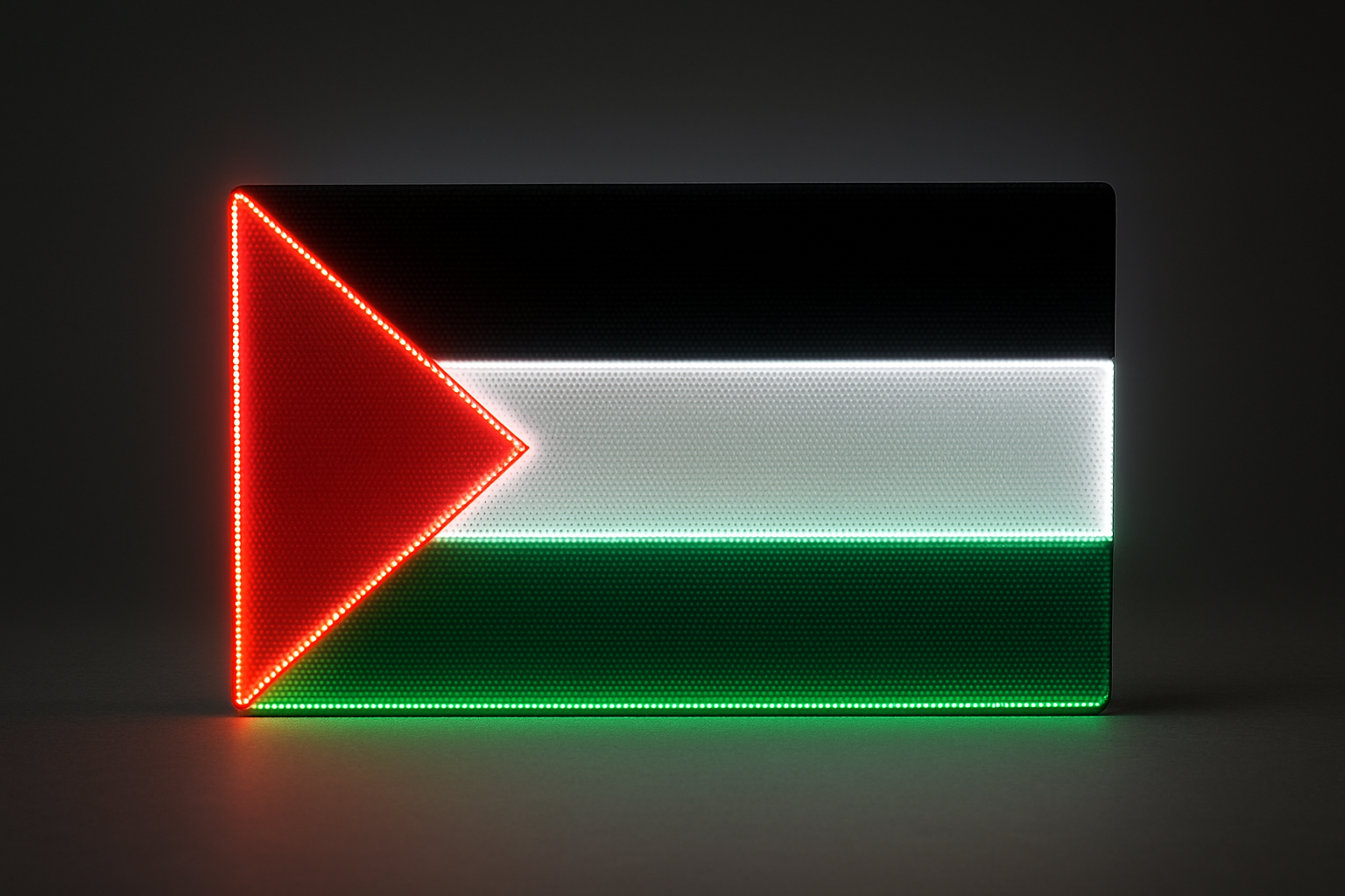 Palestine Glowing Flag - LED Illuminated