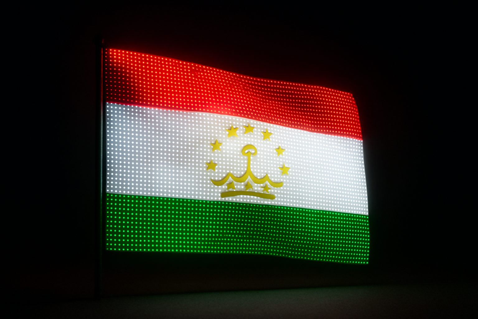 Turkmenistan Glowing Flag - LED Illuminated