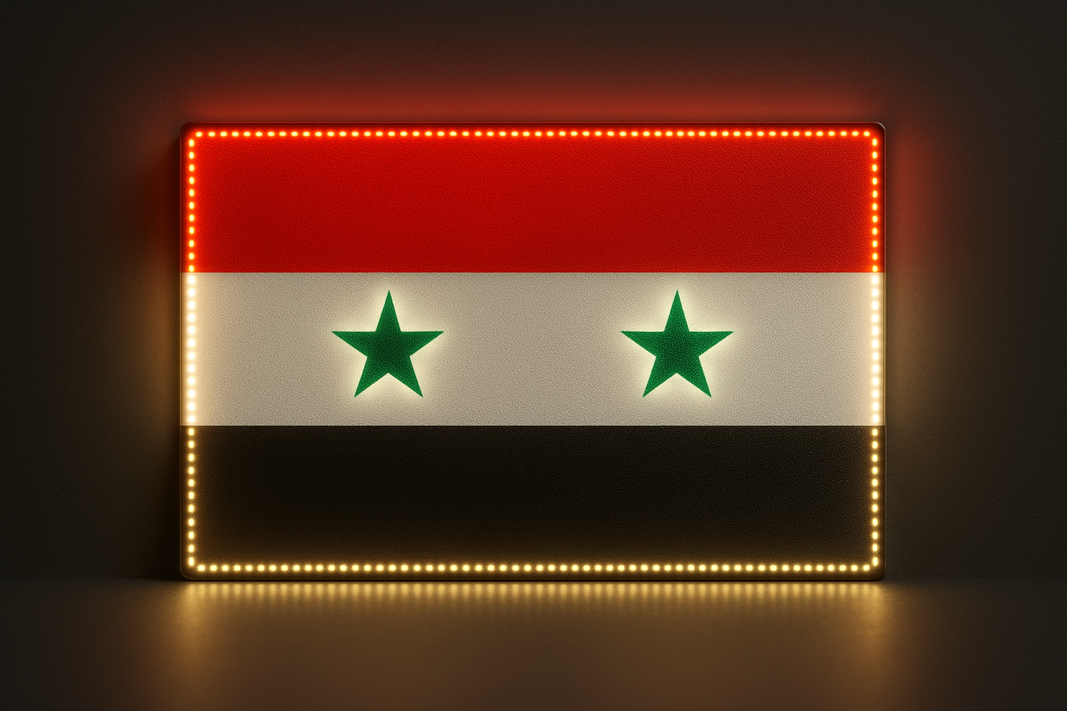 Syria Glowing Flag - LED Illuminated