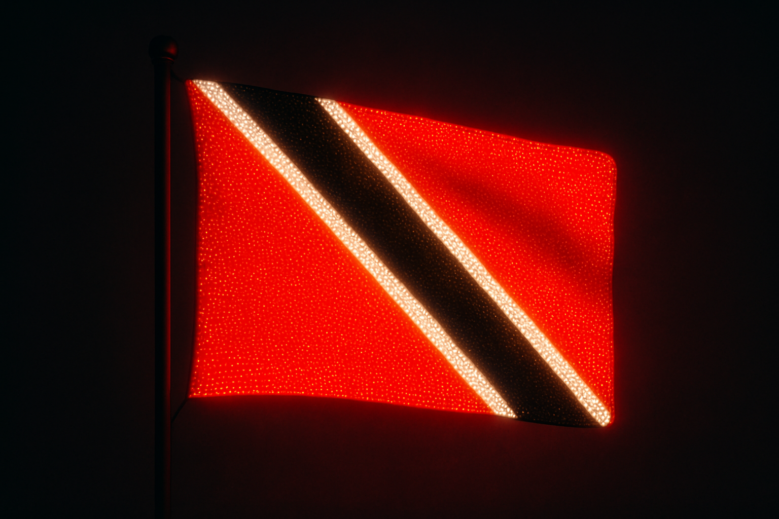 Trinidad and Tobago Glowing Flag - LED Illuminated
