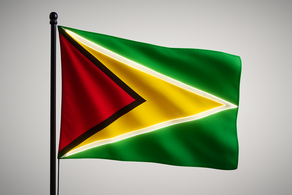 Guyana Glowing Flag - LED Illuminated