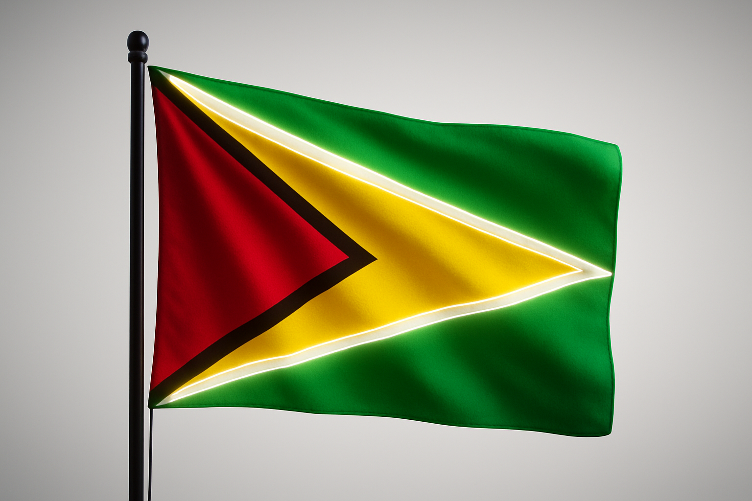 Guyana Glowing Flag - LED Illuminated