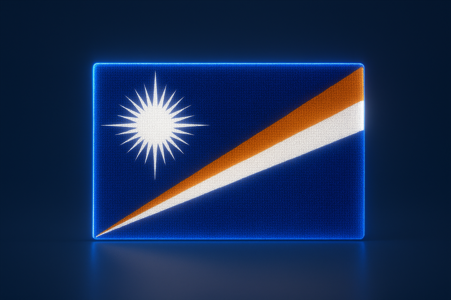 Marshall Islands Glowing Flag - LED Illuminated