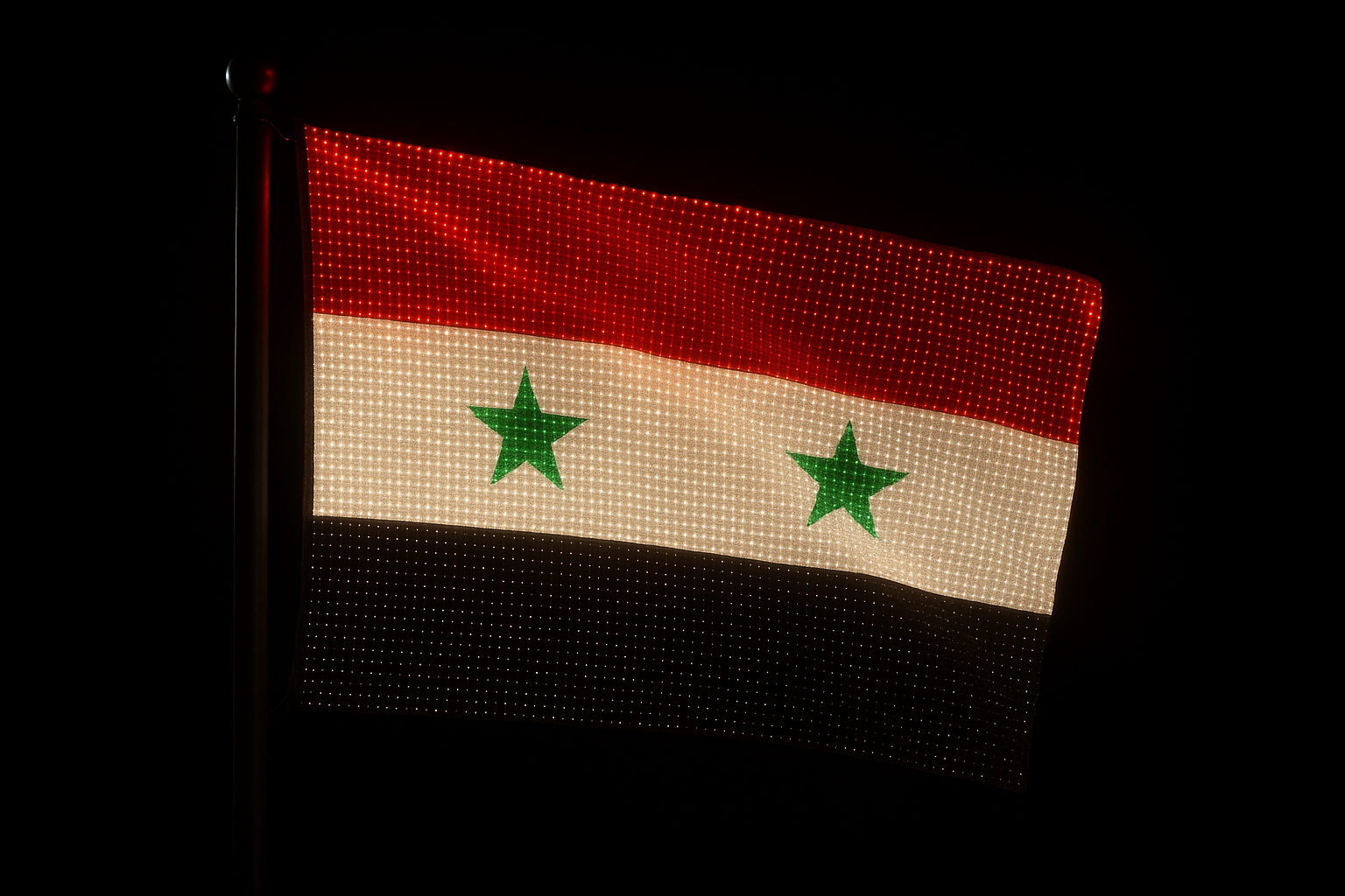 Syria Glowing Flag - LED Illuminated