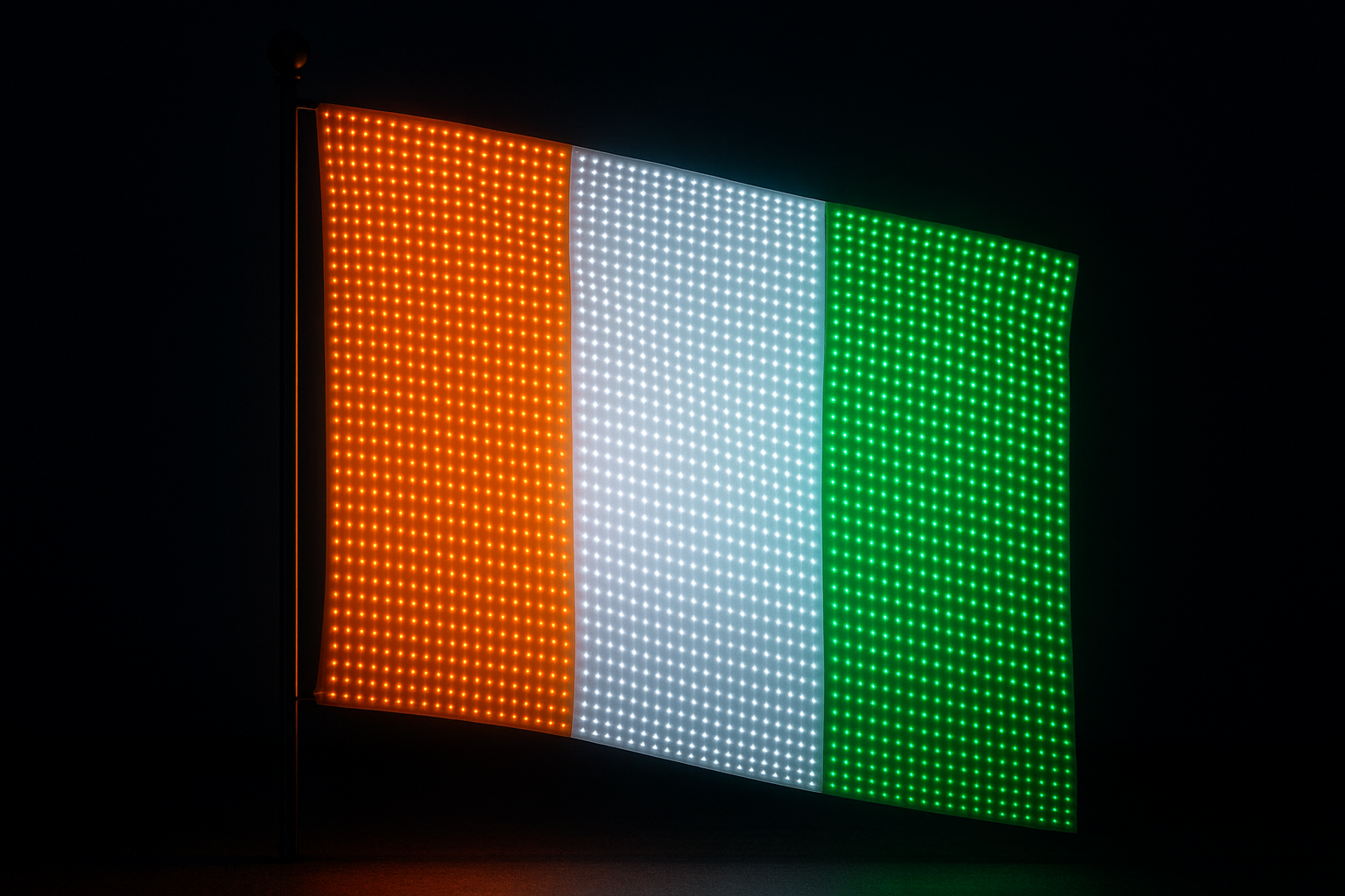 Côte d'Ivoire Glowing Flag - LED Illuminated